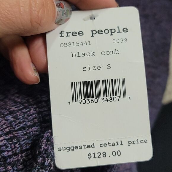 FREE People Naomi Sweatshirt In Black Combo - Picture 10 of 10